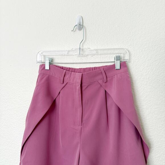 [MULLA] Lilac Pink High Rise Bermuda Shorts Lagenlook Relaxed Fit Size Large L - Picture 3 of 11